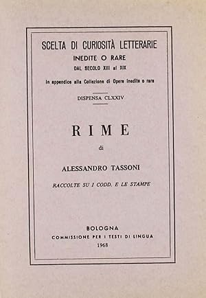 Immagine del venditore per Rime (rist. anast.) venduto da Libro Co. Italia Srl