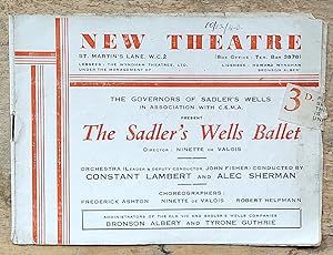 Sadler's Wells Ballet Le Lac Des Cygnes December 10th 1943 programme