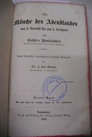 Seller image for Die Mnche des Abendlandes. 3. Band. for sale by Antiquariat Bookfarm