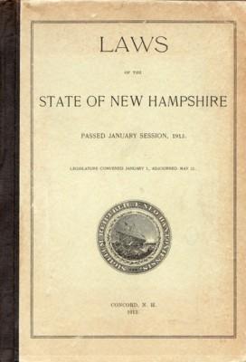 Seller image for Laws of the State of New Hampshire. Passed January Session, 1913 for sale by Reflection Publications