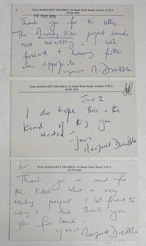 3 ALS Original Handwritten Postcards c.1970