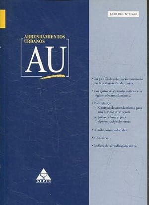 ARRENDAMIENTOS URBANOS AU JUNIO 2001 Nº 215 AU. LA POSIBILIDAD DE JUICIO MONITORIO EN LA RECLAMAC...