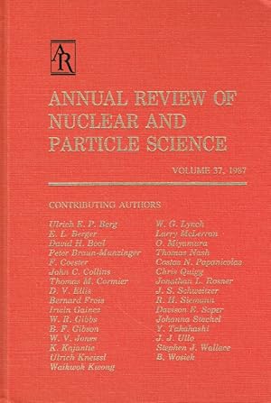 Immagine del venditore per 37: Annual Review of Nuclear and Particle Science: 1987 (Annual Review of Nuclear & Particle Science). venduto da Antiquariat Bernhardt