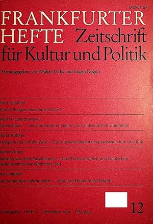 Frankfurter Hefte. Zeitschrift für Kultur und Politik. Heft 12, Dezember 1981 / hrsg. von Eugen K...