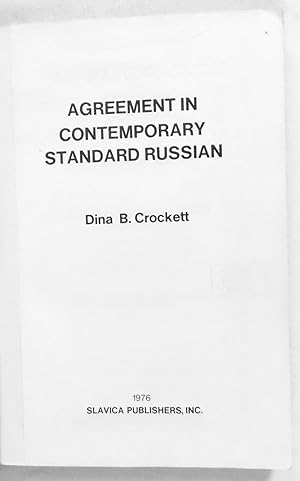 Seller image for Agreement in Contemporary Standard Russian for sale by Transformer