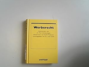 Immagine del venditore per Werberecht Kommentierte textausgabe. venduto da Antiquariat Bookfarm