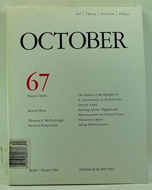 Imagen del vendedor de October 67 (Winter 1994) a la venta por Cat's Cradle Books