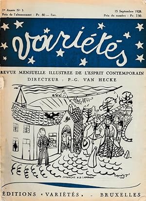 Varietes. Revue Mensuelle Illustree de L'esprit Contemporain. 15 Septembre, 1928. 1e Annee No. 5.