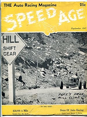 Speed Age Magazine September 1947-pre NASCAR issue-Pike's Peak-VG