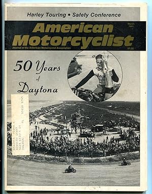 American Motorcyclist Magazine March 1991- 50 Years of Daytona VG