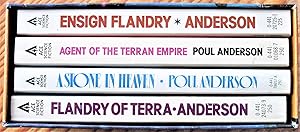 Immagine del venditore per The Complete Saga of Ensign Dominic Flandry. Includes: Ensign Flandry, Flandry of Terra, A Stone in Heaven, and Agent of the Terran Empire. venduto da Ken Jackson