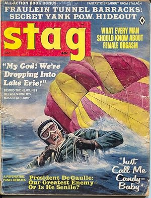 Imagen del vendedor de Stag 3/1968-Atlas-Parachute crash cover-Nazi Good Girl Art-Mort Kunstler-FR a la venta por DTA Collectibles