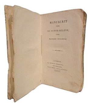 Manuscrit venu de Sainte-Hélène, d'une manière inconnue.