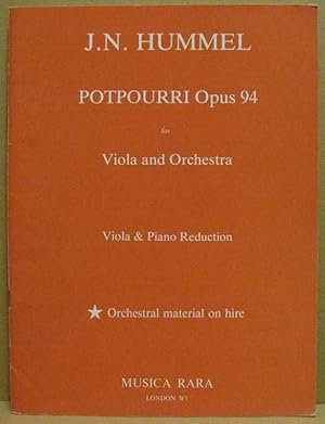 Bild des Verkufers fr Potpourri Opus 94 for Viola and Orchestra. zum Verkauf von Nicoline Thieme