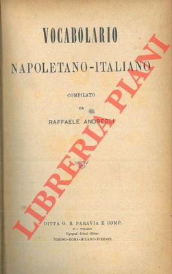 Vocabolario napoletano - italiano.