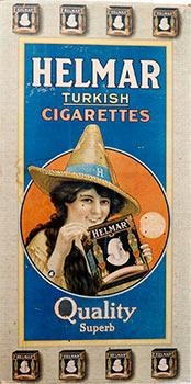 Helmar Turkish Cigarette. Original poster.
