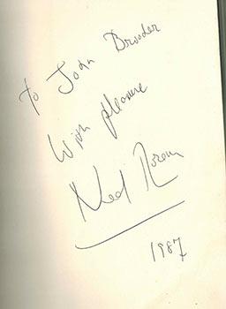 The Paris and New York Diaries of Ned Rorem, 1951-1961. Signed.