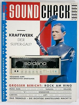 Sound Check Musiker Magazin. Nr. 9 - September 1991. Thema u.a.: Kraftwerk - Der Super-Gau / Gros...