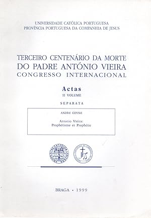 Bild des Verkufers fr Terceiro centenario da morte do padre antonio vieira,congresso internacional-Actas,II volume,separata zum Verkauf von JP Livres