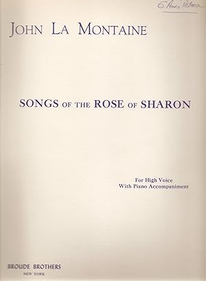 Image du vendeur pour Songs of the Rose of Sharon for High Voices with Piano Accompaniment mis en vente par Snow Crane Media