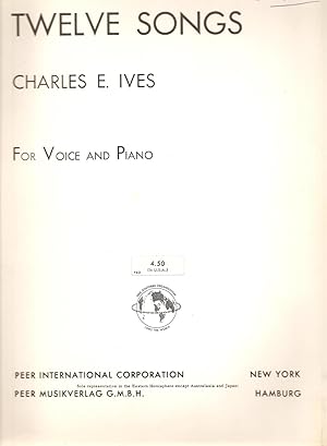 Seller image for Twelve Songs for Voice and Piano for sale by Snow Crane Media