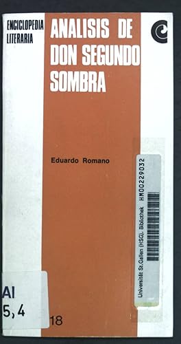 Bild des Verkufers fr Analisis de Don Segundo Sombra; Enciclopedia Literaria 18; zum Verkauf von books4less (Versandantiquariat Petra Gros GmbH & Co. KG)