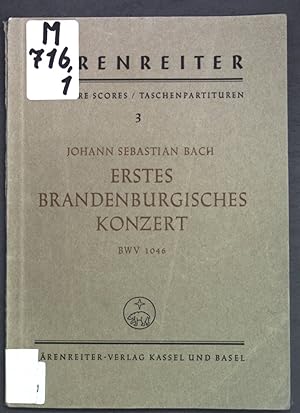 Bild des Verkufers fr Erstes Brandenburgisches Konzert F-dur/BWV 1046; Brenreiter Taschenpartituren Band 3; zum Verkauf von books4less (Versandantiquariat Petra Gros GmbH & Co. KG)