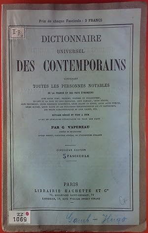Bild des Verkufers fr Dictionnaire Universel Des Contemporains Contenant Toutes Les Personnes Notables. 5 Fascicule. zum Verkauf von biblion2