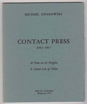 Immagine del venditore per Contact Press 1952-1967 A Note on its Origins and a Check List of Titles venduto da Silver Creek Books & Antiques