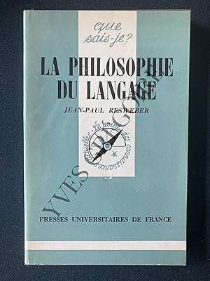 Seller image for LA PHILOSOPHIE DU LANGAGE for sale by Yves Grgoire