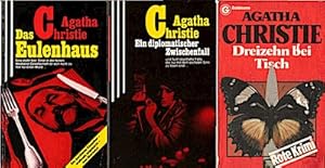 Seller image for 3 x Agatha Christie ; 1., Ein diplomatischer Zwischenfall / 2., Eulenhaus / 3., Dreizehn bei Tisch - Bcherpaket for sale by Schrmann und Kiewning GbR