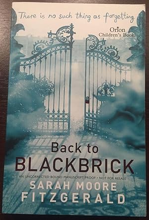 Imagen del vendedor de BACK TO BLACKBRICK a la venta por Happyfish Books