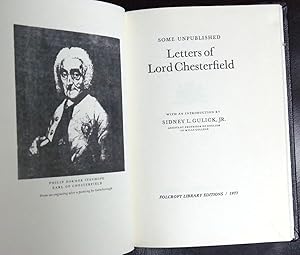 Seller image for Some unpublished letters of Lord Chesterfield for sale by GuthrieBooks