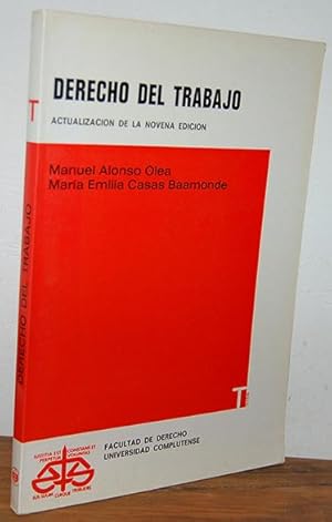 Seller image for DERECHO DEL TRABAJO [Actualizacin de la novena edicin] for sale by EL RINCN ESCRITO