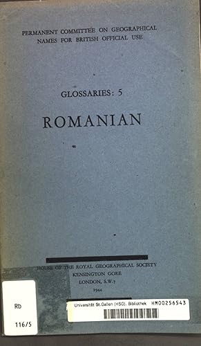 Immagine del venditore per Glossaries 5: Romanian; venduto da books4less (Versandantiquariat Petra Gros GmbH & Co. KG)