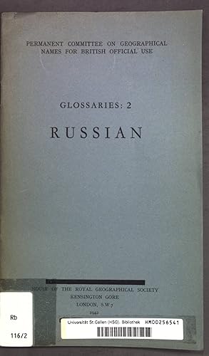 Immagine del venditore per Glossaries 2: Russian; venduto da books4less (Versandantiquariat Petra Gros GmbH & Co. KG)