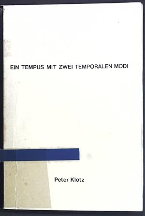 Bild des Verk�ufers f�r Ein Tempus mit zwei temporalen Modi: Studien zur Tempus- und Modusproblematik am Beispiel des Futurs und des mit "w�rde" gebildeten Konjunktivs; Inaugural-Dissertation zum Verkauf von books4less (Versandantiquariat Petra Gros GmbH & Co. KG)