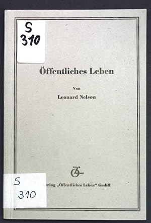Bild des Verkufers fr ffenliches Leben; zum Verkauf von books4less (Versandantiquariat Petra Gros GmbH & Co. KG)