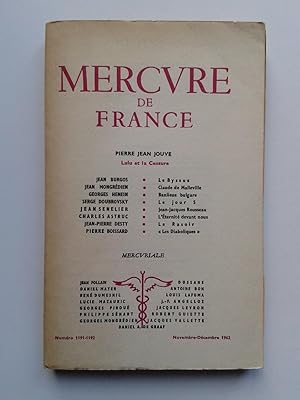 Mercure de France n° 1191-1192 (1962)