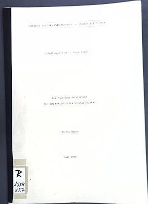 Seller image for Der Baskische Relativsatz auf dem Kontinuum der Nominalisierung; Institut fr Sprachwissenschaft Universitt zu Kln, Arbeitspapier Nr. 7 (Neue Folge); for sale by books4less (Versandantiquariat Petra Gros GmbH & Co. KG)