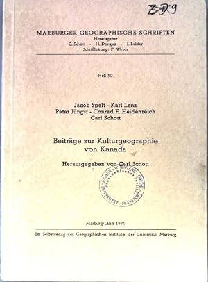 Bild des Verkufers fr Beitrge zur Kulturgeographie von Kanada. Marburger Geographische Schriften. Heft 50. zum Verkauf von books4less (Versandantiquariat Petra Gros GmbH & Co. KG)