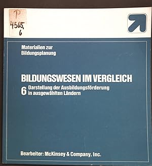 Bild des Verkufers fr Bildungswesen im Vergleich: Darstellung der Ausbildungsfrderung in ausgewhlten Lndern; Materialien zur Bildungsplanung 6; zum Verkauf von books4less (Versandantiquariat Petra Gros GmbH & Co. KG)