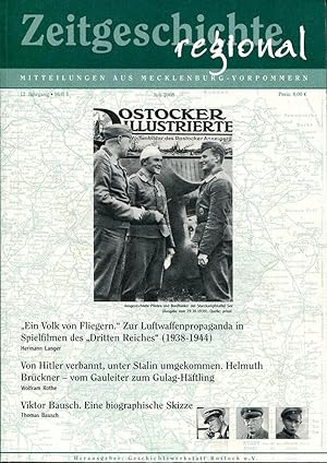 Imagen del vendedor de Zeitgeschichte regional. Mitteilungen aus Mecklenburg-Vorpommern 12/2008, 12. Jg., H. 1, Juli. Herausgegeben von der Geschichtswerkstatt Rostock e. V. a la venta por Antiquariat & Buchhandlung Rose