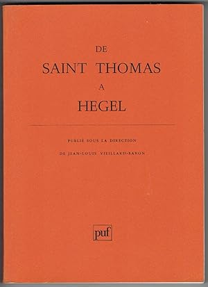Seller image for De Saint Thomas  Hegel. Publi sous la direction de Jean-Louis Vieillard-Baron. for sale by Rometti Vincent