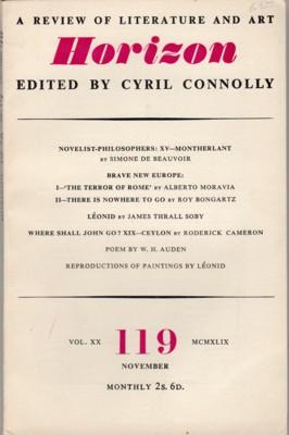 Bild des Verkufers fr Horizon. A Review of Literature and Art - Vol. XX, No. 119, Nov. 1949 zum Verkauf von Reflection Publications