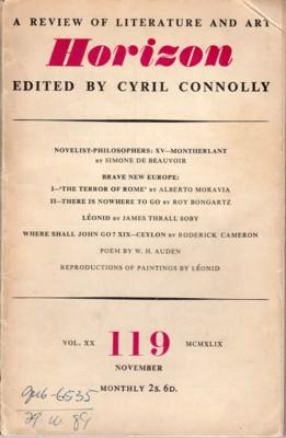 Image du vendeur pour Horizon. A Review of Literature and Art - Vol. XX, No. 119, Nov. 1949 mis en vente par Reflection Publications