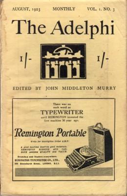 Seller image for The Adelphi, Vol. I. No. 3, August 1923 for sale by Reflection Publications