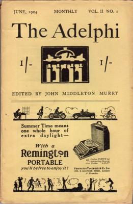 Seller image for The Adelphi, Vol. II, No. 1, June, 1924 for sale by Reflection Publications