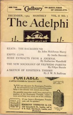 Imagen del vendedor de The Adelphi, Vol. II, No. 7, December, 1924 a la venta por Reflection Publications