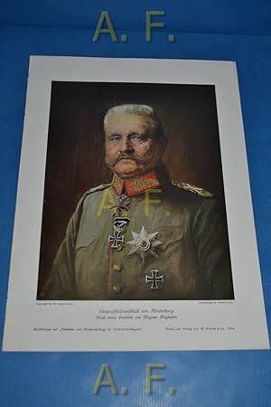 Bild des Verkufers fr Generalfeldmarschall von Hindenburg. Nach einem Gemlde von Magnus Mogensen. // Druck aus: Illustrierte Geschichte des Weltkrieges. zum Verkauf von Antiquarische Fundgrube e.U.